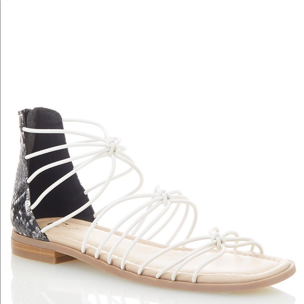 Snakeskin Heel Gladiator Sandals